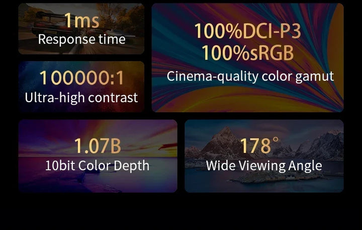 OLED 13.3 Portable Monitor Metal Frame Travel Display