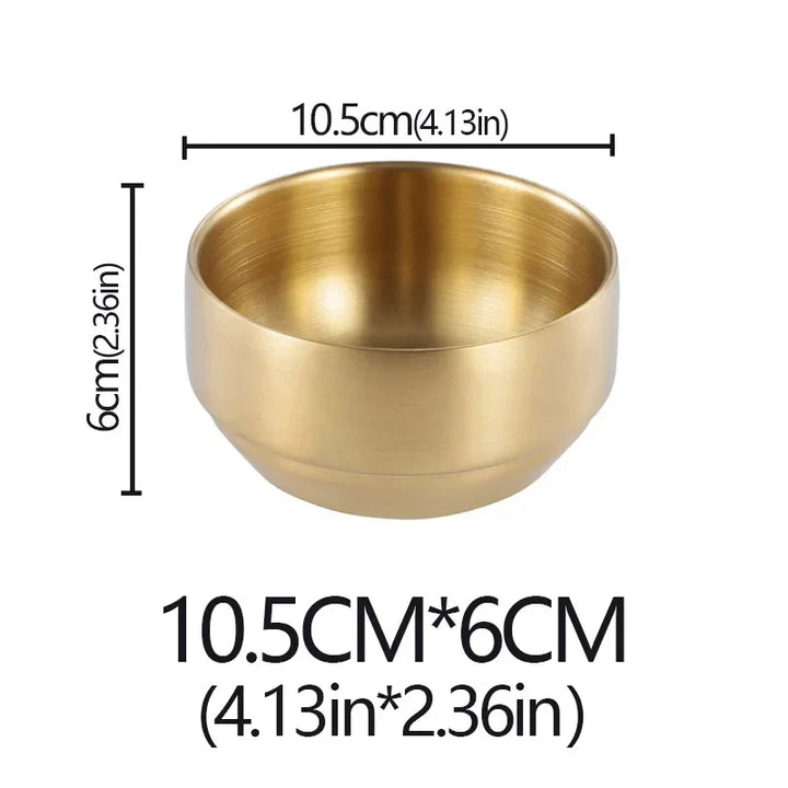 Stainless Steel Double Layer Rice Bowl With Lid Insulated