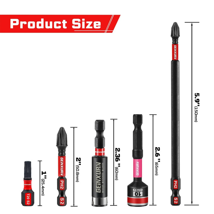 Impact Screwdriver Bits Set Magnetic Case S2 Alloy Steel 50 to 79 Pcs with Bit Holder and Nut Driver Fall 2025 Gift