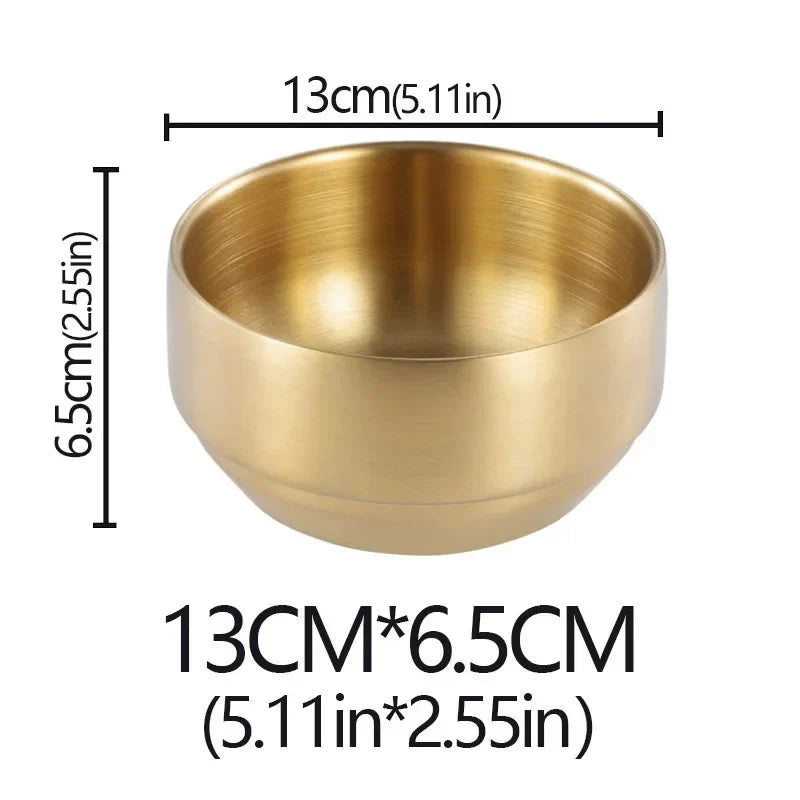 Stainless Steel Double Layer Rice Bowl With Lid Insulated