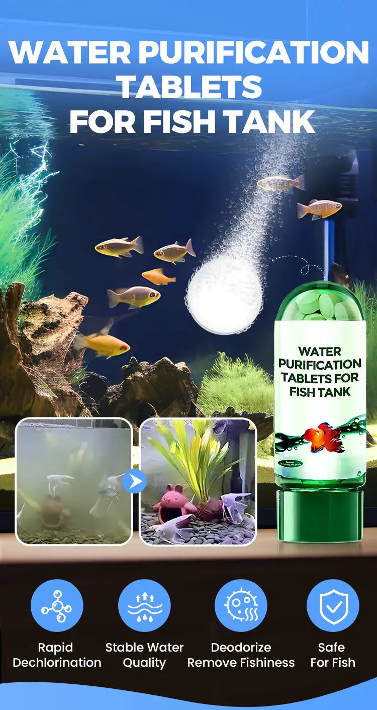 Aquarium Water Purification Tablets – Fast-Acting Fish Tank Clarifier Eco-Friendly 2026