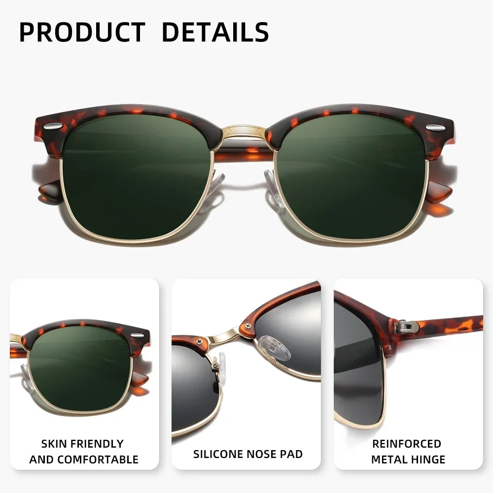 Sunglasses UV400 Polarized Square Frame – Unisex Outdoor Eyewear, TikTok Viral Fall 2026 Gift