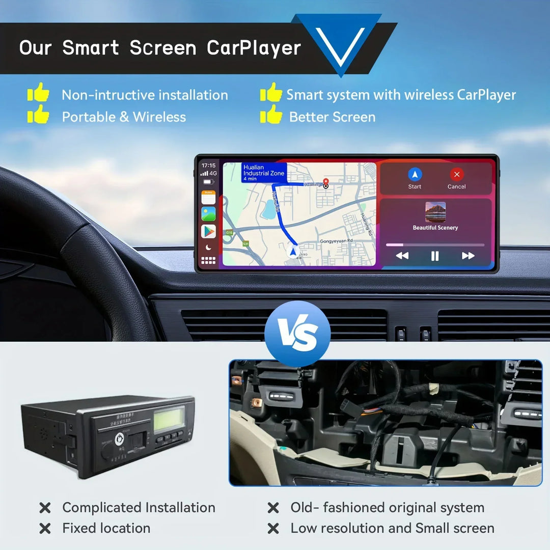 Car Stereo 10.26-Inch Universal Wireless CarPlay Android Auto Multimedia Player Fall 2025 Gift