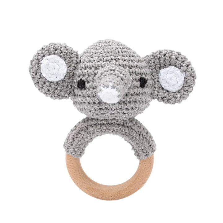 Baby Crochet Rattle Bunny Teether Newborn Sensory Toys