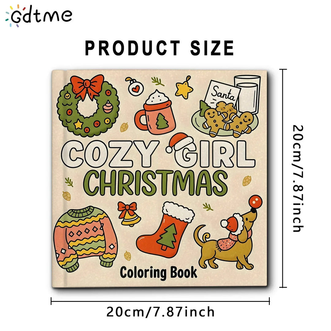 colouring Book For Adults Cozy Christmas Theme Easy Relaxing Holiday colouring Pages Gift Idea 2025