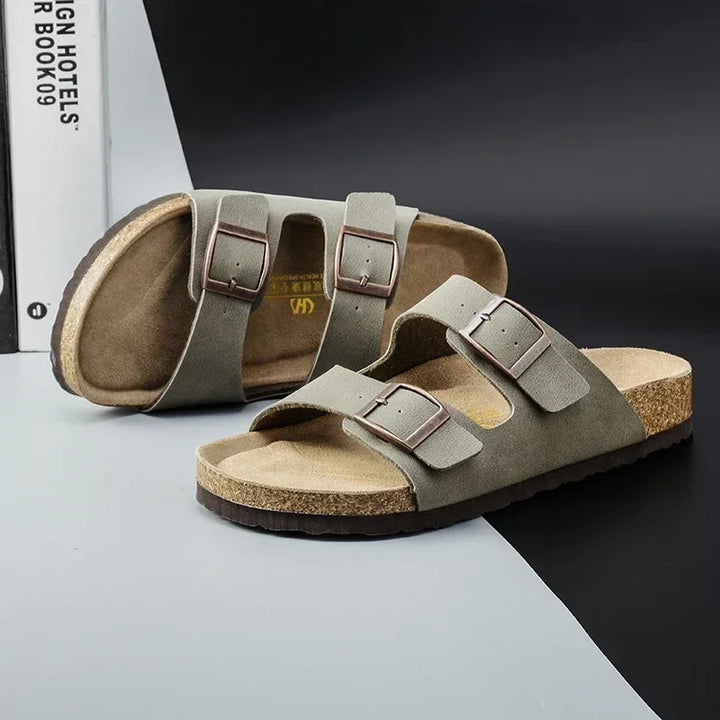 Summer Leather Men Sandals - Durable Non-Slip Outdoor Beach Casual Shoes for Women
