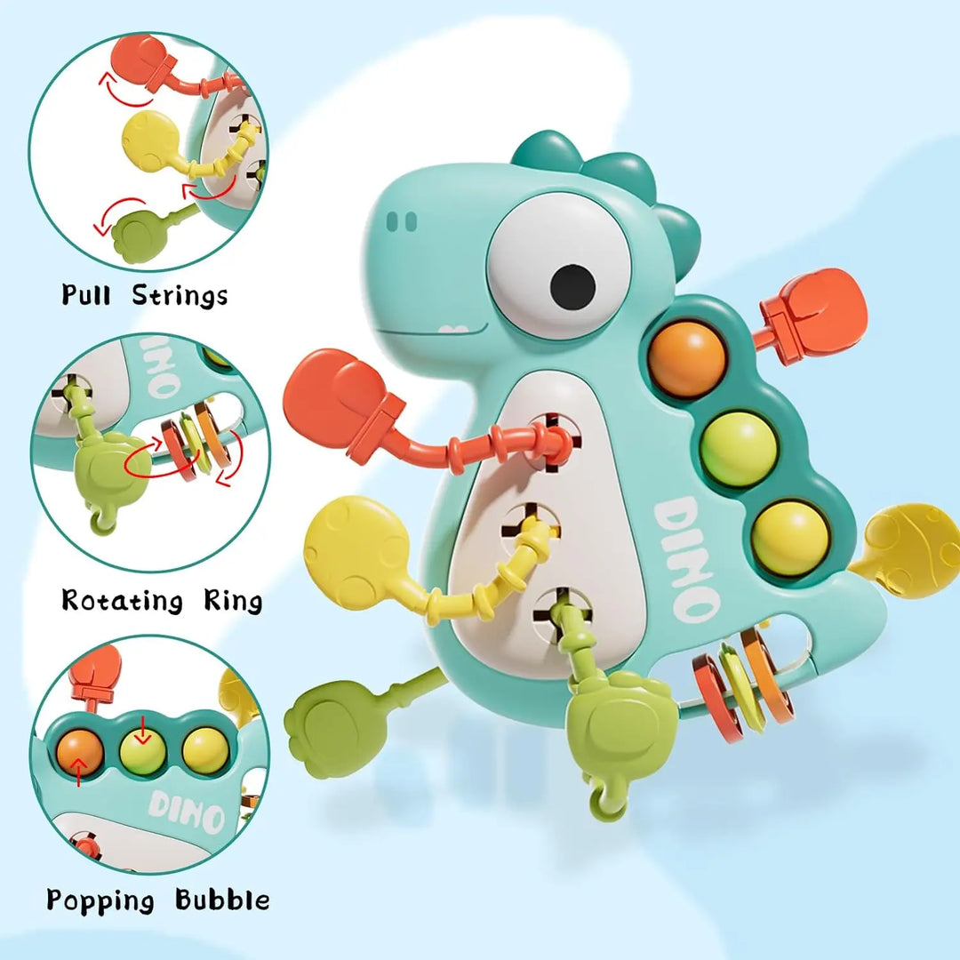 Montessori Dinosaur Pull Toy Newborn Sensory Toys Teether
