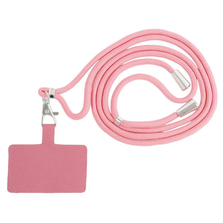 Adjustable Detachable Phone Lanyard with Card Holder &amp; Carabiner - 13 colours, Nylon Strap Accessory