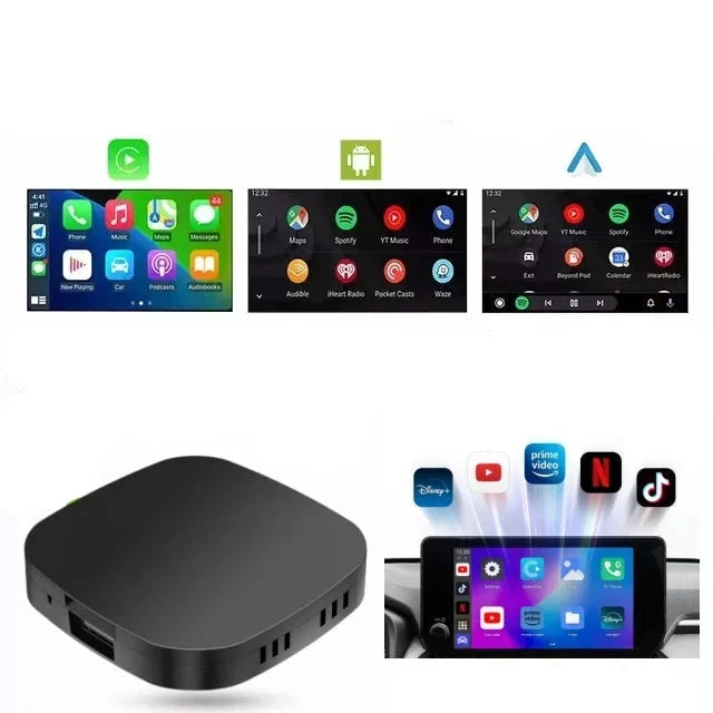 CarPlay AI Box Wireless CarPlay Android Auto Smart TV Box Fall 2025 Netflix YouTube In Car
