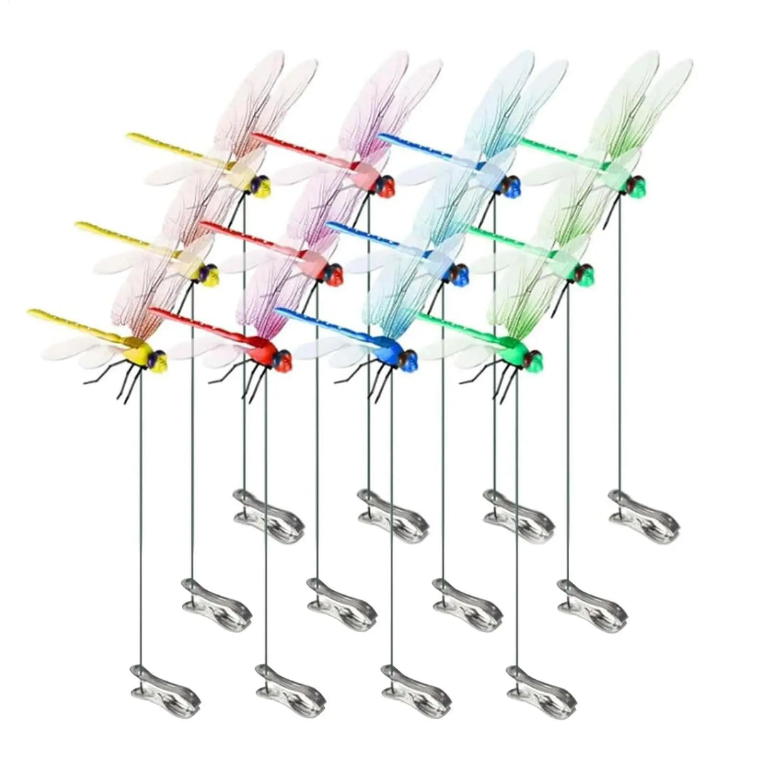 Dragonfly Clips 12-Pack – Realistic Hat Clip Bug Deterrents for Garden Decor, Summer 2026 Trend