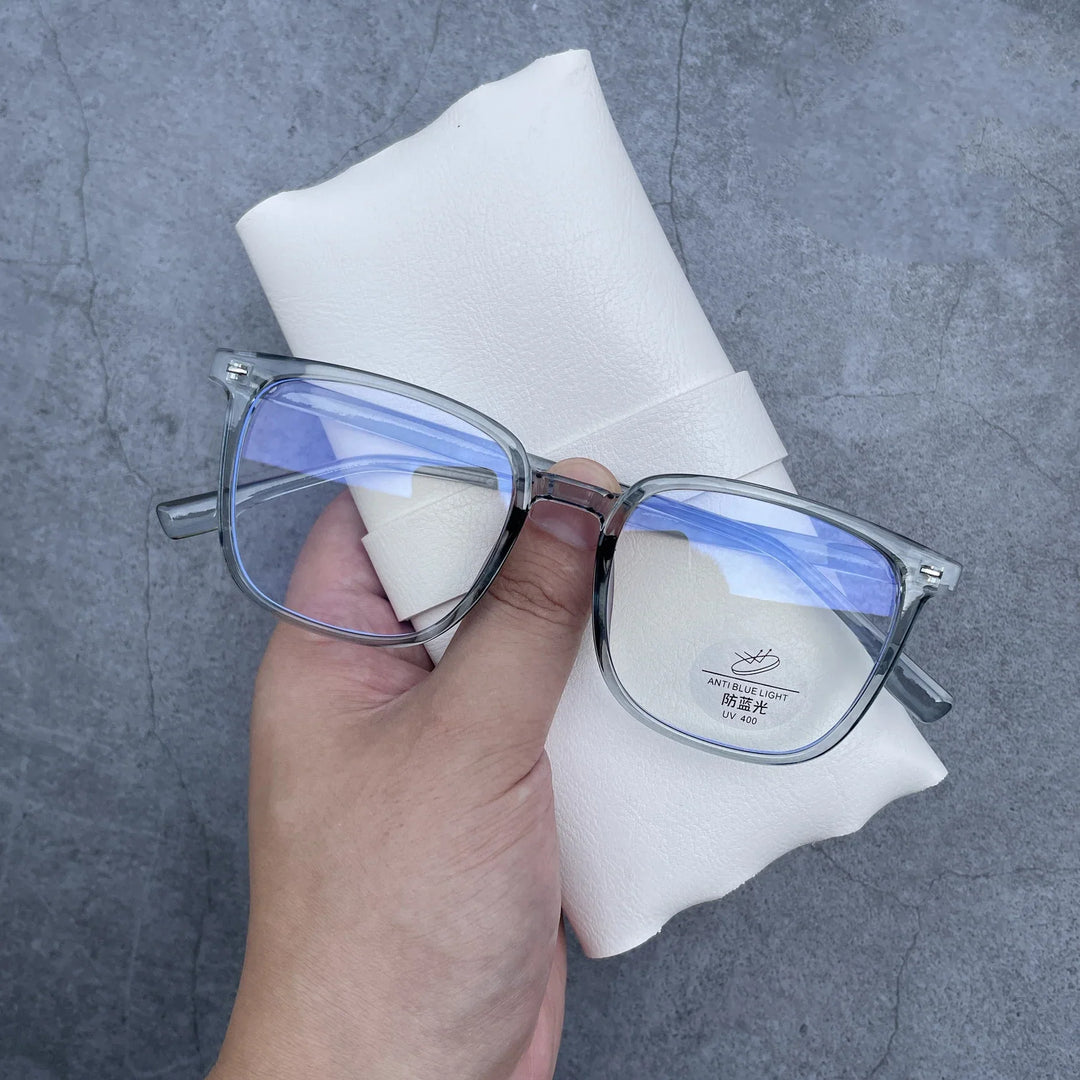 Blue Light Blocking Glasses Frame Black Square Rectangle Computer Eyewear Back To School 2026 Eye Strain Relief