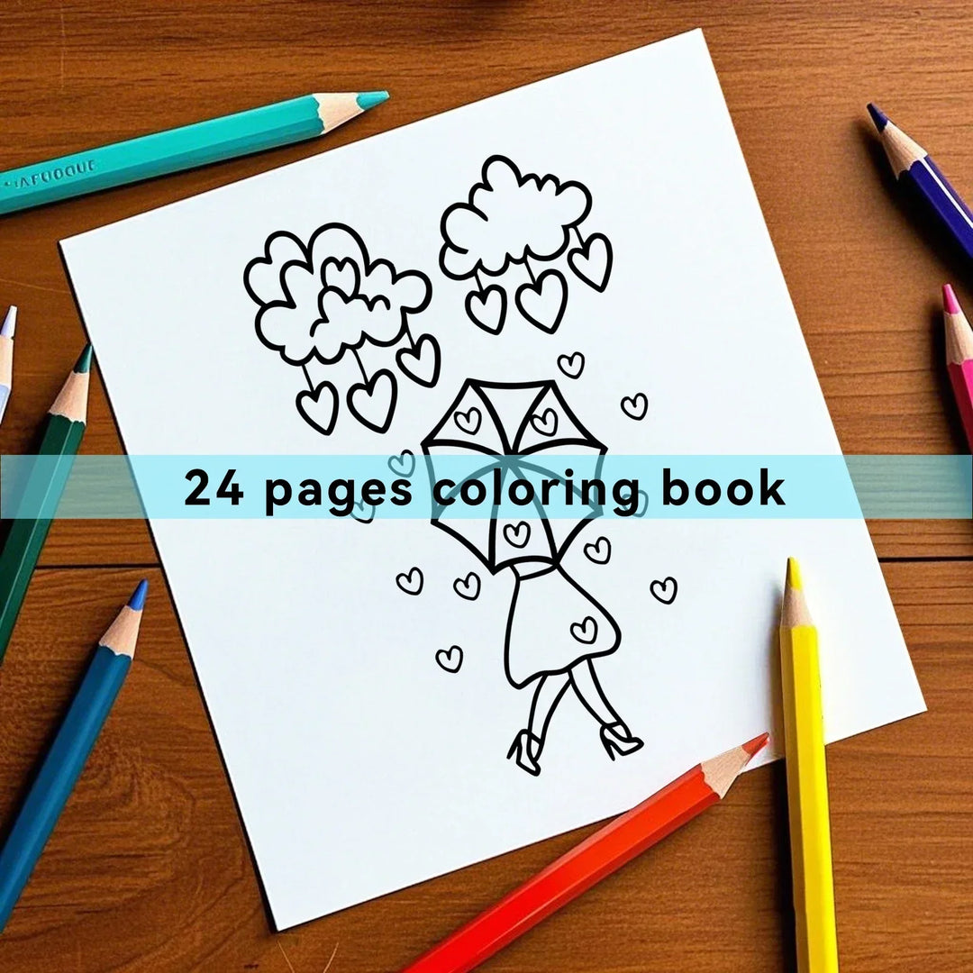 colouring Book Adult Doodles Cozy Hearts Theme Fall 2025 Stress Relief Gift Idea