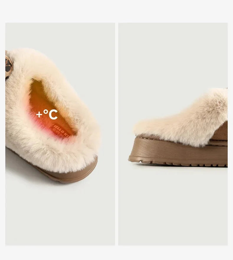 HK Plush Winter Slippers for Women