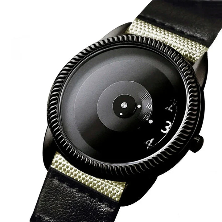 Quartz Handless Watch Canvas Strap Minimalist Style