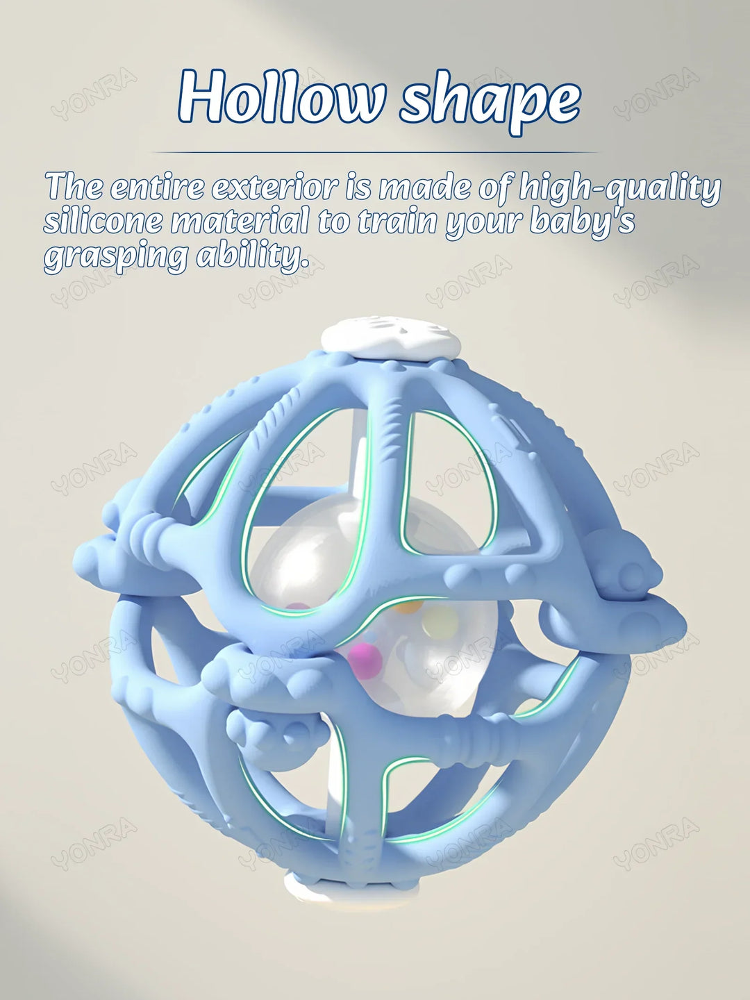 Silicone Teether Rattle Orb Montessori Newborn Sensory Toys