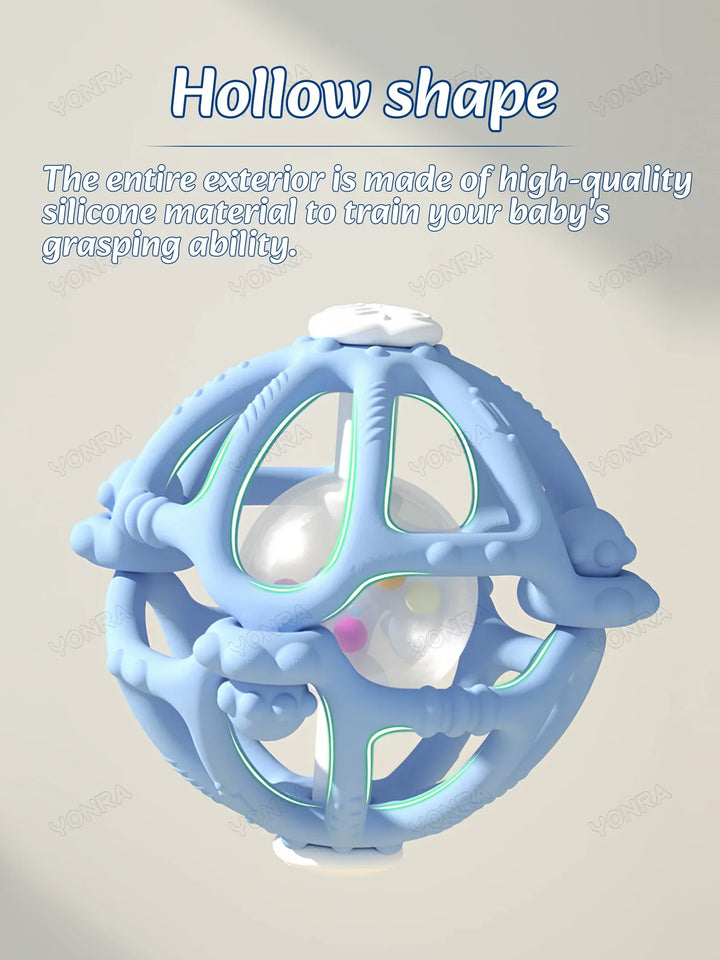 Silicone Teether Rattle Orb Montessori Newborn Sensory Toys