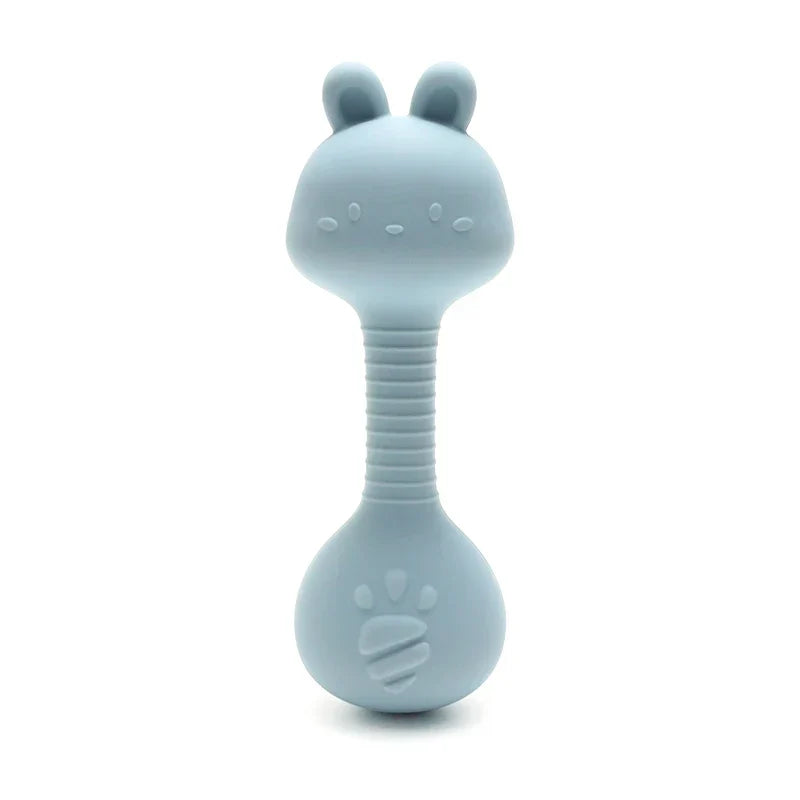 Silicone Rabbit Teether Rattle Newborn Sensory Toys