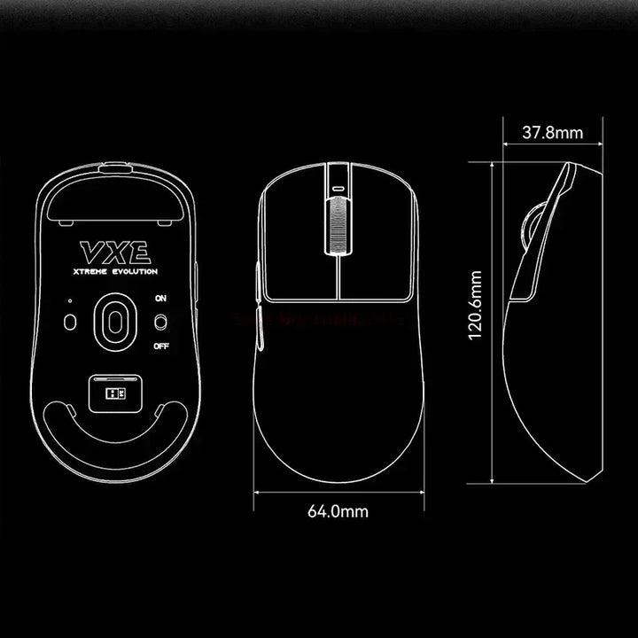 Gaming Mouse Wireless Lightweight Ambidextrous 26000 DPI