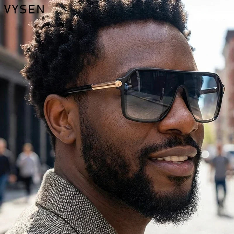 Sunglasses Shield OnePiece Steampunk Oversized Metal Frame Sports Sunglasses Fall 2026 Trend Premium Build