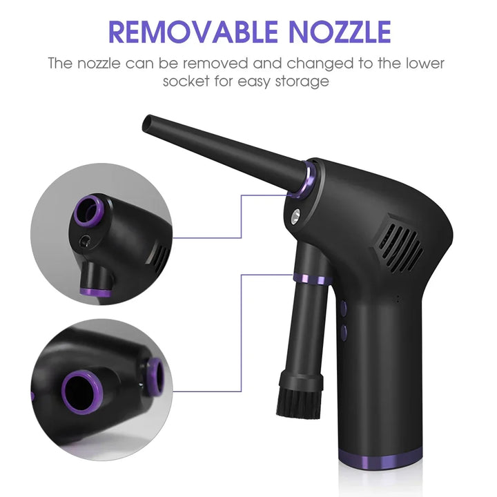 Cordless Air Duster Portable 15000mAh Electric Cleaner - USB Rechargeable Compressed Air Blower