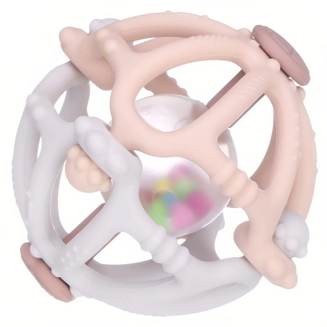 Silicone Teether Rattle Orb Montessori Newborn Sensory Toys