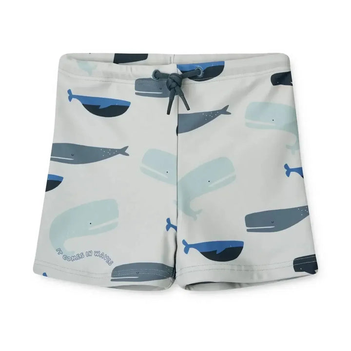 Quick-dry Kids’ Swimwear Set – Rash Guard &amp; Hat, Nylon, Cartoon Seagull Star Print, Beach Holidays