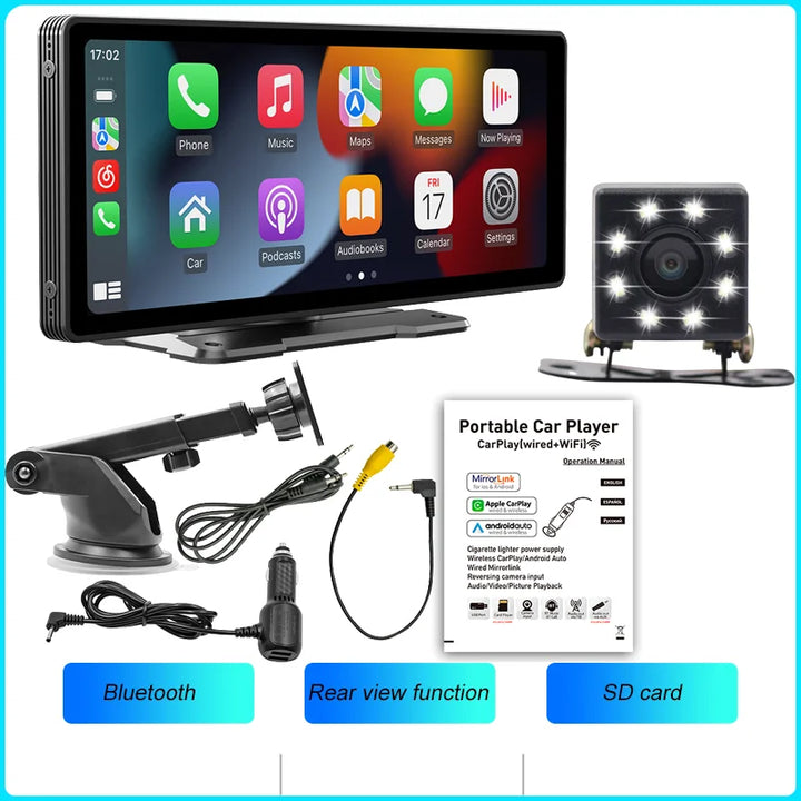 CarPlay Wireless Head Unit 10.26 Inch IPS HD Car Stereo With Rear View Camera Android Auto Fall 2025