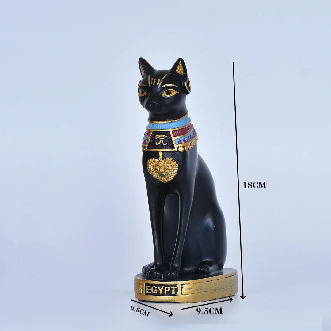 Cat Statue Mini Egyptian Cat Goddess Resin Decor For Home And Garden Retro Gift Idea