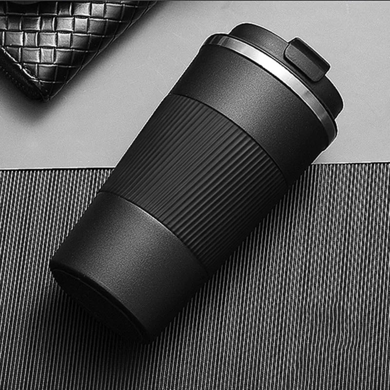 510ml Double Stainless Steel Coffee Thermos Mug - Leak-Proof Travel Flask, Non-Slip Insulated Water Bottle, BPA Free