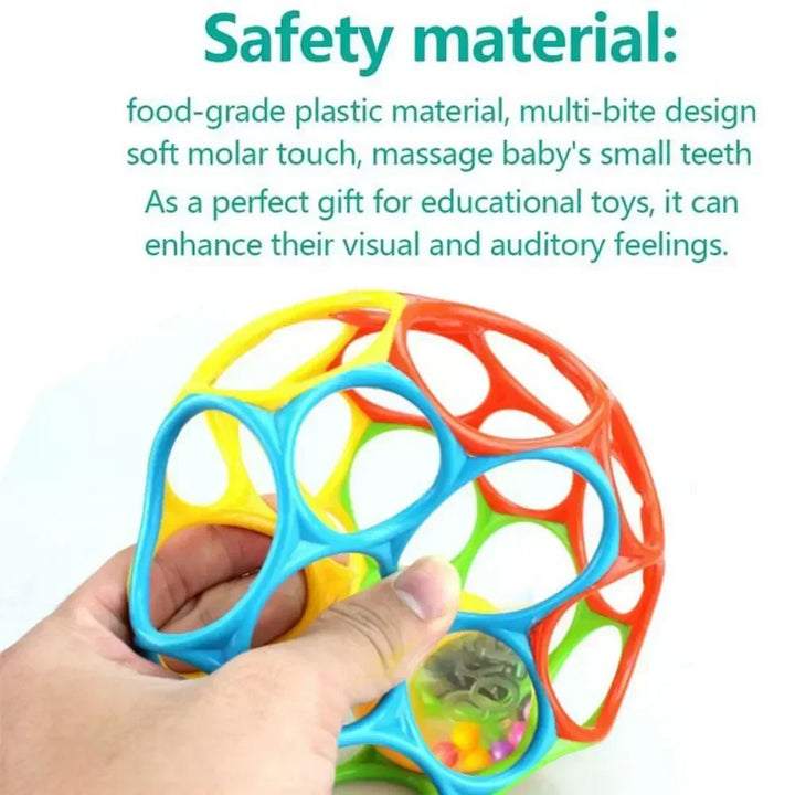 Baby Rattle Teether Ball Newborn Sensory Toys Soft Safe