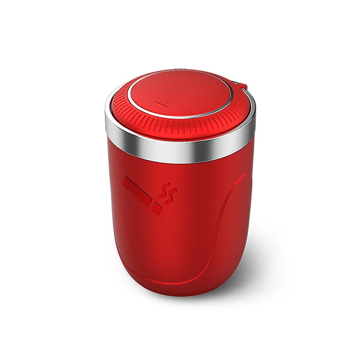 Car Ashtray One-Click Opening with LED Light - Splash Proof Alloy Liner, Automotive Interior Accessory Fall 2026 Gift