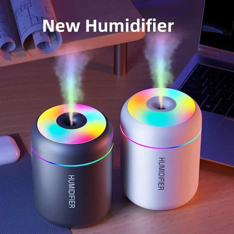 180ML Mini USB Aroma Diffuser - Electric Humidifier for Home, Car &amp; Bedroom, Essential Oil Purifier with Mist Lights