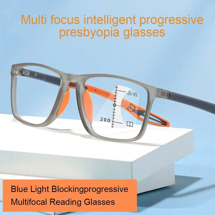 Anti-Blue Light Reading Glasses - Progressive Multifocal Eyewear, Ultra Light Frame, Back To School 2026