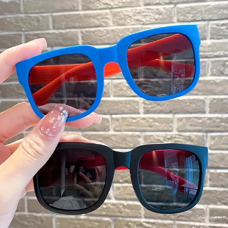 Kids Sunglasses Foldable Square Frame UV400 Protection for Outdoor Play Summer 2026 Gift Idea
