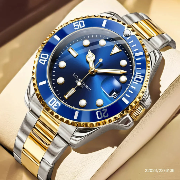 Quartz Watch Stainless Steel Date Classic Dress Watch Gift