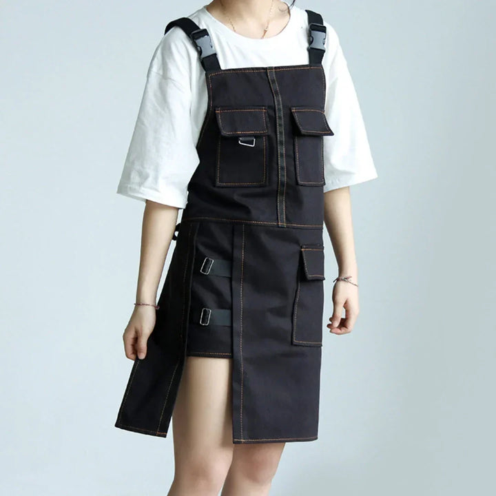 Denim Apron Adjustable Work Apron Cotton Canvas Heavy Duty Barista Apron Fall 2025 Durable Multi Pocket
