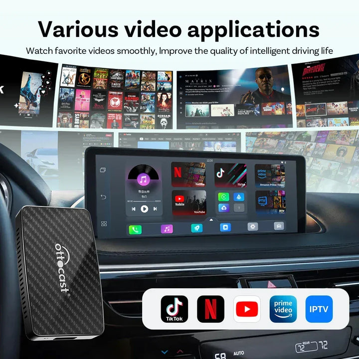 CarPlay Box Wireless AI Car Adapter Built In YouTube Netflix Android Auto 5G WiFi Fall 2025 For Most Cars