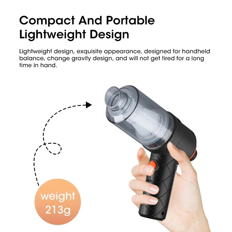 Cordless Handheld Mini Vacuum Cleaner - Wireless Auto &amp; Home Dual Use, Strong Suction, Household Cleaning