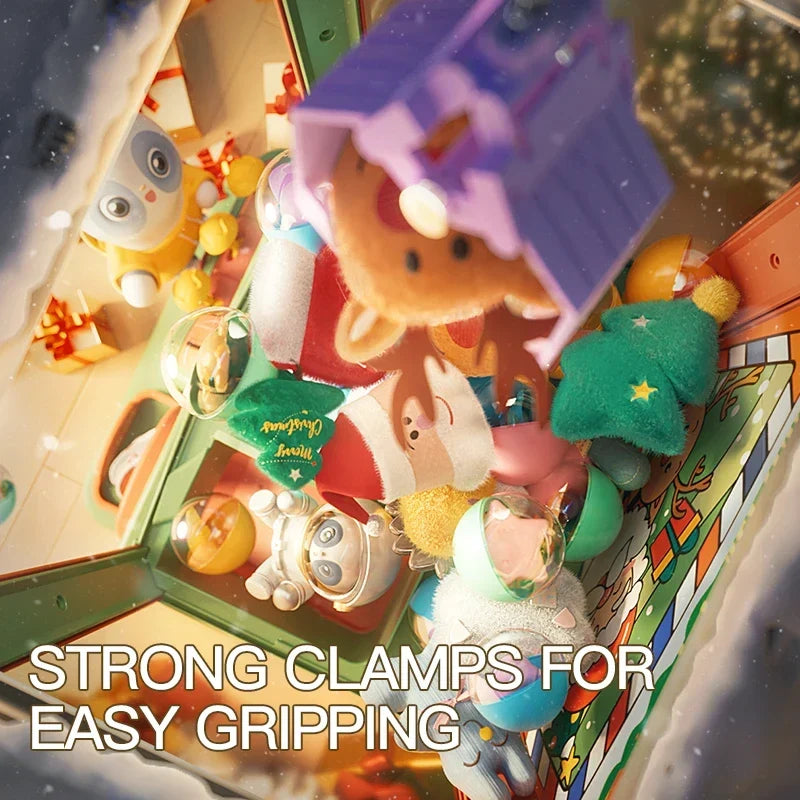 Christmas Doll Claw Machine Premium Set B - Coin Operated Fun Toy for Kids, Festive Gift Idea