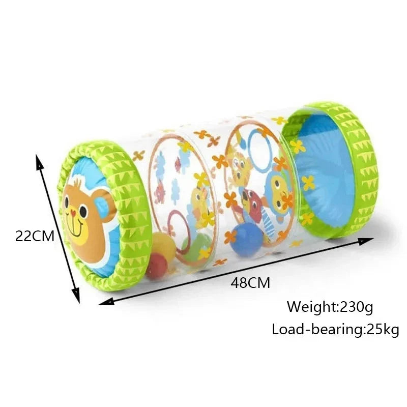 High Contrast Baby Tummy Time Pillow with Mirror, Teething Toy, and Crinkle Paper for Infants 0-6 Months