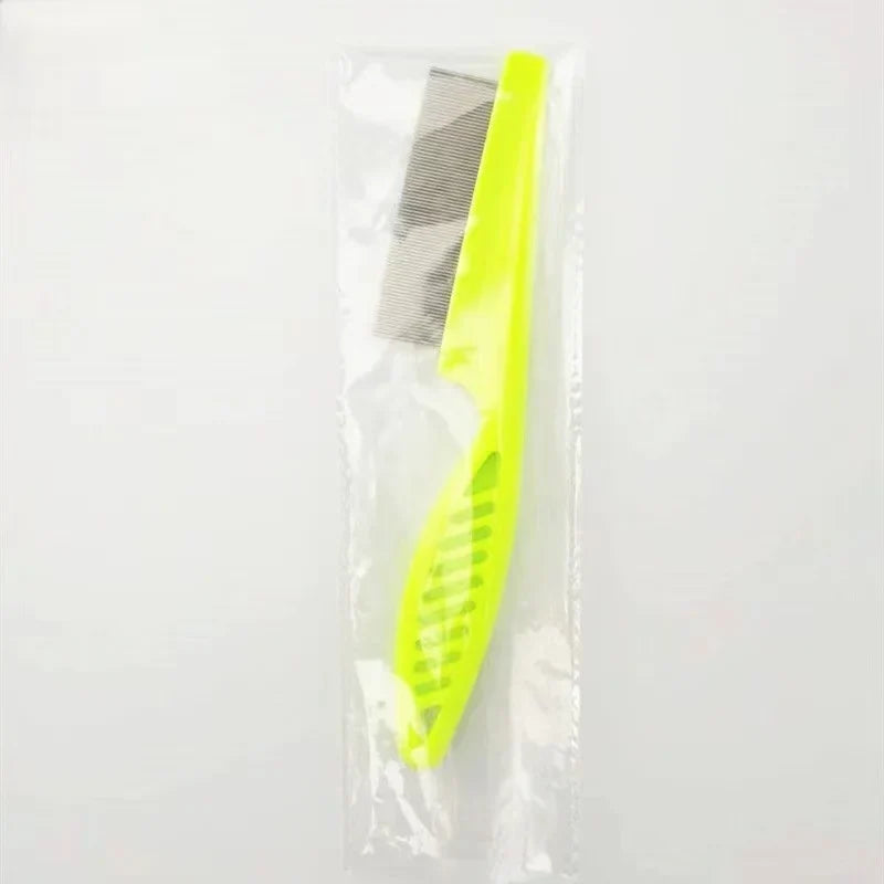 Stainless Steel Pet Grooming Comb - Flea &amp; Shedding Brush for Cats &amp; Dogs, Massage Tool