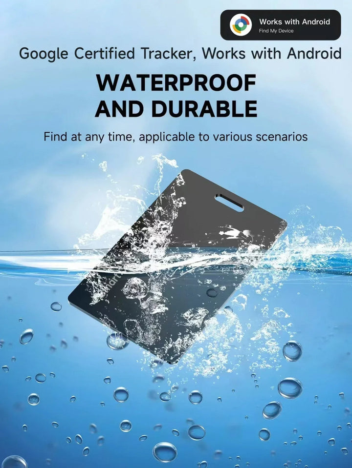 Smart Wallet Tracker Card IP68 Waterproof – Wireless Rechargeable Android Item Locator 2026