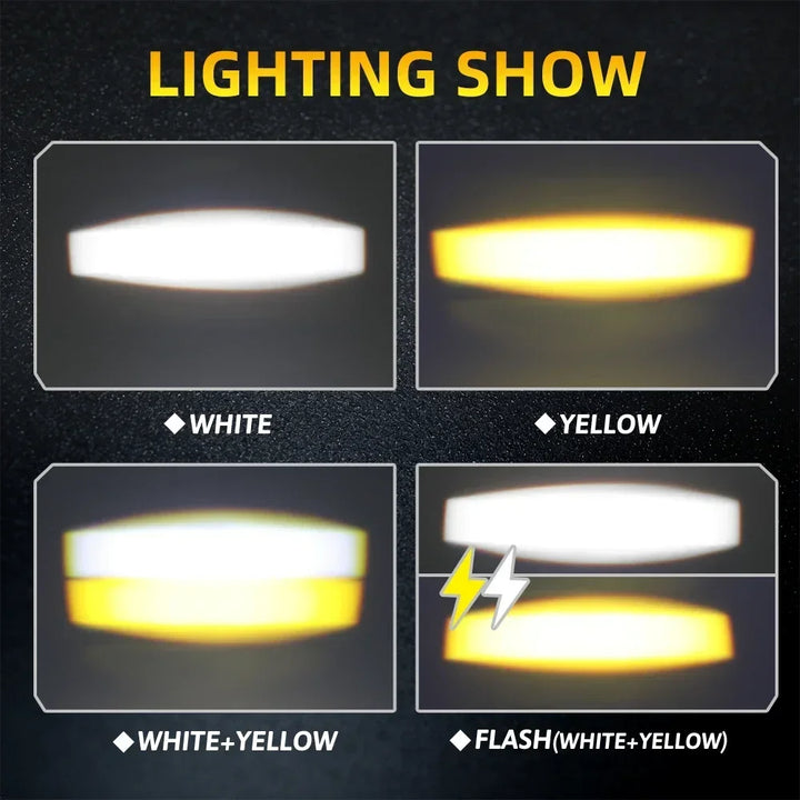 HAOLIDE LED Motorcycle Headlight 6000K – Auxiliary Fog Spot Light 3500K Strobe Off-Road Motorbike 2026