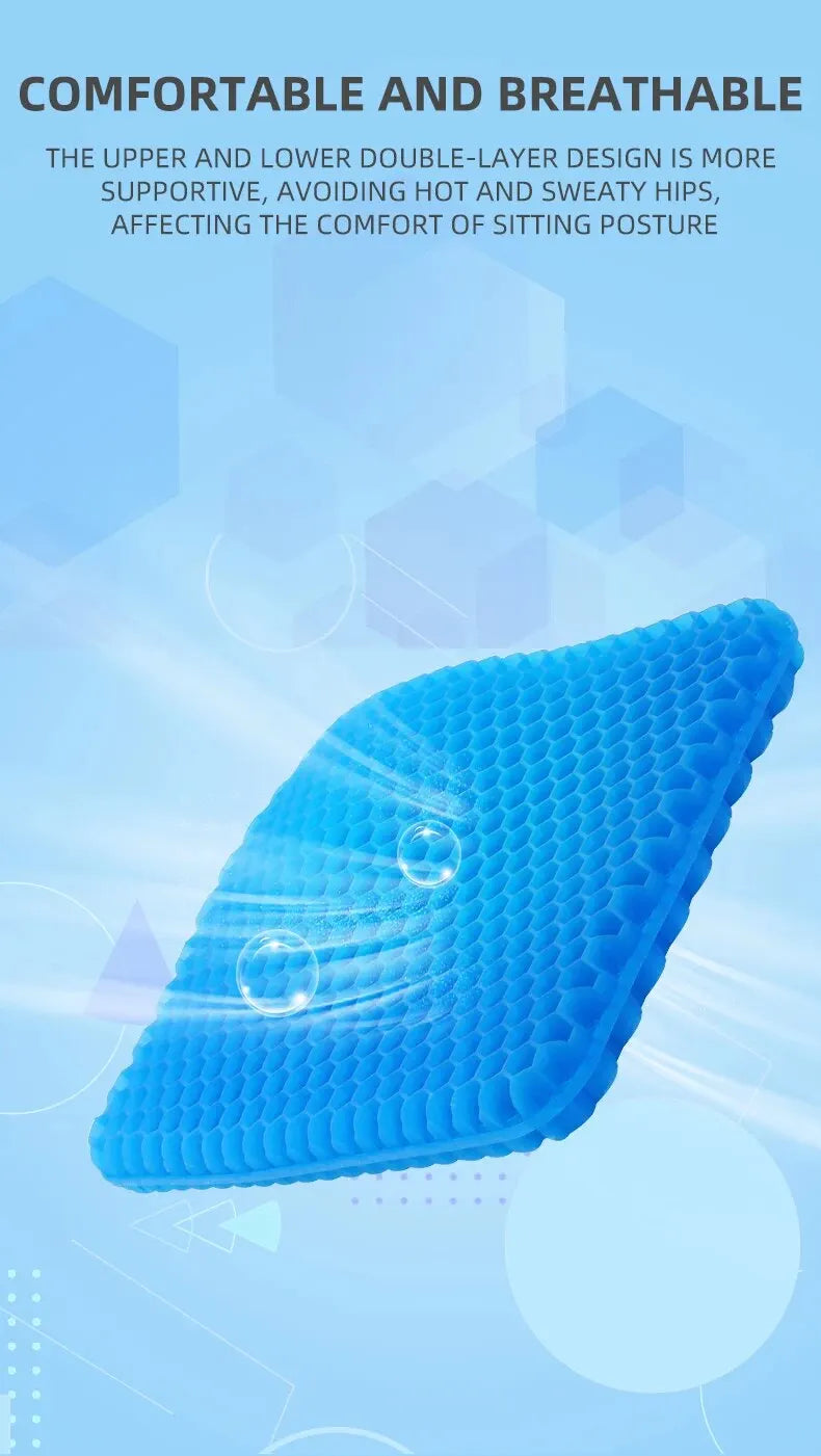 Honeycomb Gel Seat Cushion – Pressure Relief for Tailbone Back Pain, Office Chair Wheelchair Car 2026