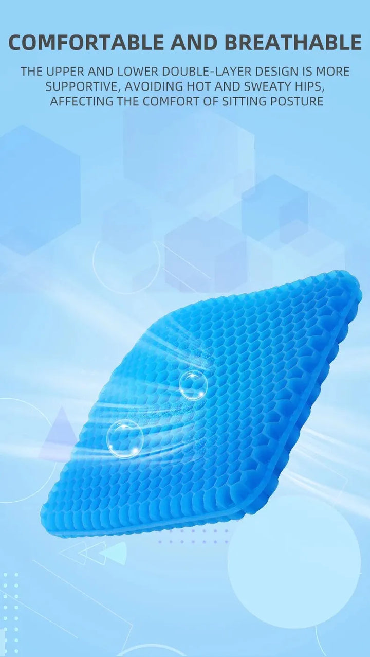 Honeycomb Gel Seat Cushion – Pressure Relief for Tailbone Back Pain, Office Chair Wheelchair Car 2026