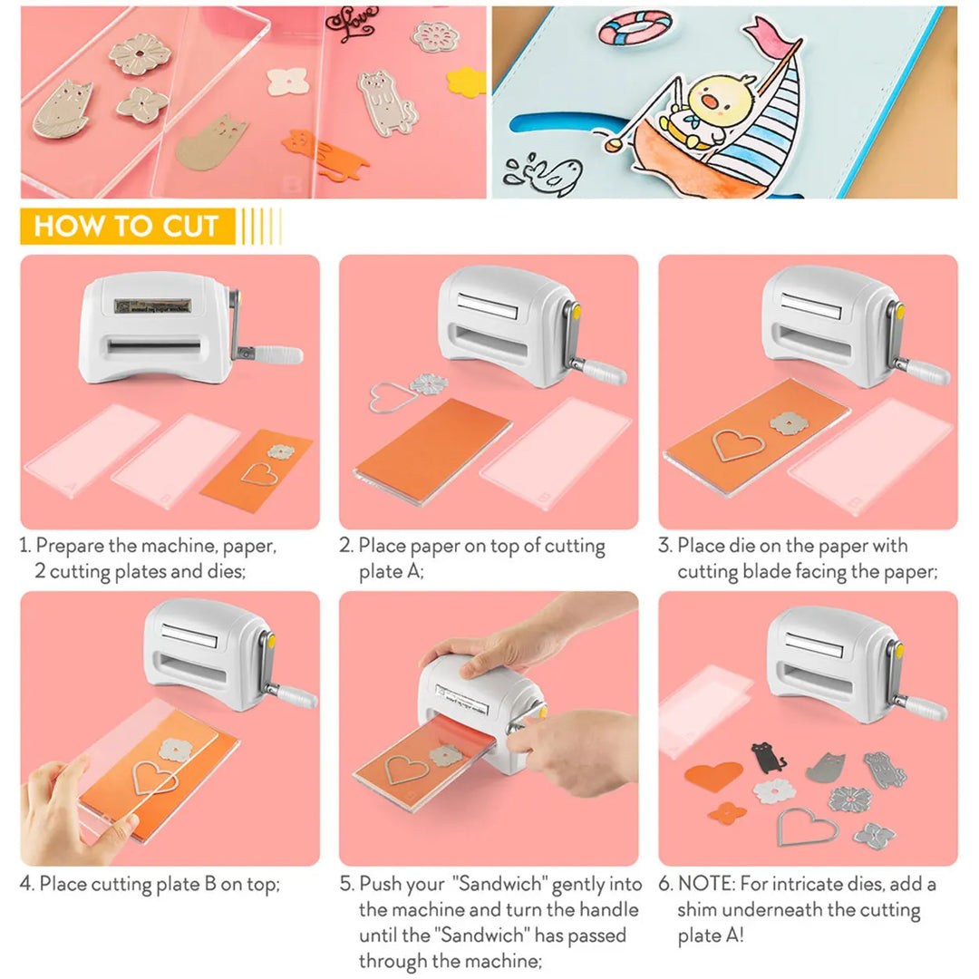 Portable Manual Die Cutting And Embossing Machine For Cards