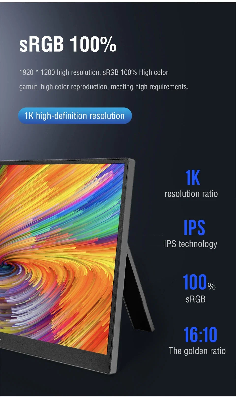 Portable Monitor 14.1 Inch Touch IPS HDR10 Second Screen