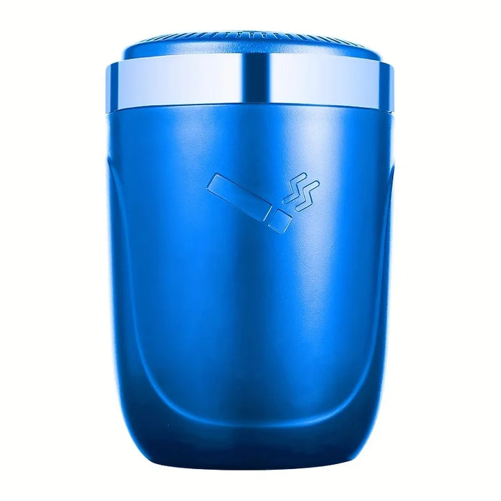 Car Ashtray One-Click Opening with LED Light - Splash Proof Alloy Liner, Automotive Interior Accessory Fall 2026 Gift