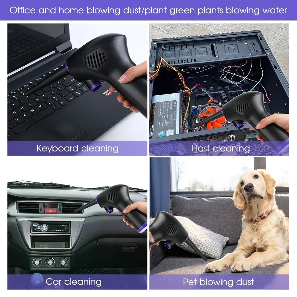 Cordless Air Duster Portable 15000mAh Electric Cleaner - USB Rechargeable Compressed Air Blower