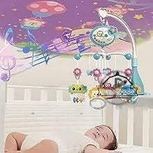 Crib Mobile Remote Music Light Newborn Sensory Toys